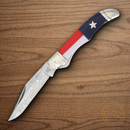 Rough Ryder Texas Star Folding Knife Stainless Steel Blade Red/White/Blue Plastic Handle