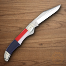 Rough Ryder Texas Star Folding Knife Stainless Steel Blade Red/White/Blue Plastic Handle