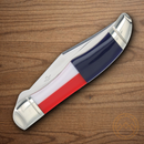 Rough Ryder Texas Star Folding Knife Stainless Steel Blade Red/White/Blue Plastic Handle