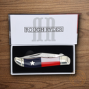 Rough Ryder Texas Star Folding Knife Stainless Steel Blade Red/White/Blue Plastic Handle
