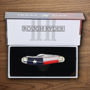 Rough Ryder Texas Star Sowbelly Pocket Knife Stainless Steel Blade Red/White/Blue Synthetic Handle
