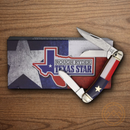 Rough Ryder Texas Star Sowbelly Pocket Knife Stainless Steel Blade Red/White/Blue Synthetic Handle
