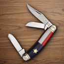 Rough Ryder Texas Star Sowbelly Pocket Knife Stainless Steel Blade Red/White/Blue Synthetic Handle