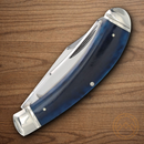 Rough Ryder Patriot Series Bow Trapper Pocket Knife Stainless Steel Blades Blue Bone Handle