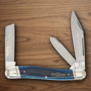 Rough Ryder Patriot Series Stockman Pocket Knife Stainless Steel Blades Blue Bone Handle