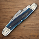 Rough Ryder Patriot Series Stockman Pocket Knife Stainless Steel Blades Blue Bone Handle