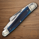 Rough Ryder Patriot Series Stockman Pocket Knife Stainless Steel Blades Blue Bone Handle