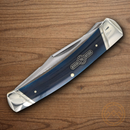Rough Ryder Patriot Series Moose Pocket Knife Stainless Steel Blades Blue Bone Handle