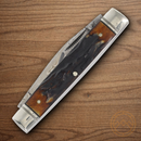 Rough Ryder Capitol Intern Pocket Knife Damascus Steel Blades Cinnamon Jigged Bone Handle