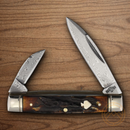 Rough Ryder Capitol Intern Pocket Knife Damascus Steel Blades Cinnamon Jigged Bone Handle