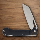 Rough Ryder Sous Chef Santoku Folding Knife 4.5" Stainless Steel Blade Black Aluminum Handle