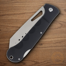 Rough Ryder Sous Chef Santoku Folding Knife 4.5" Stainless Steel Blade Black Aluminum Handle