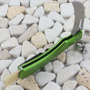 Rough Ryder Mushroom Hunter Folding Knife 3" Stainless Steel Blade Green Aluminum Handle