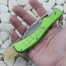 Rough Ryder Mushroom Hunter Folding Knife 3" Stainless Steel Blade Green Aluminum Handle