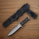 Rough Ryder Combat Fixed Knife 7.5" Stainless Steel Blade Black G10 Handle