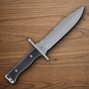 Rough Ryder Combat Fixed Knife 7.5" Stainless Steel Blade Black G10 Handle