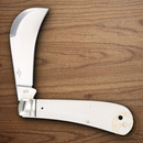 Rough Ryder Arctic Fox Folding Knife Stainless Steel Blades White Micarta Handle