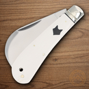 Rough Ryder Arctic Fox Folding Knife Stainless Steel Blades White Micarta Handle