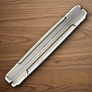 Rough Ryder Arctic Fox Small Moose Pocket Knife Stainless Steel Blades White Micarta Handle
