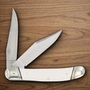 Rough Ryder Copperhead Pocket Knife Stainless Steel Blades White Micarta Handle