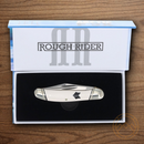 Rough Ryder Copperhead Pocket Knife Stainless Steel Blades White Micarta Handle