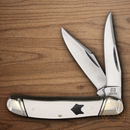 Rough Ryder Copperhead Pocket Knife Stainless Steel Blades White Micarta Handle