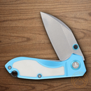 Rough Ryder Tattoo Series Folding Knife 2.75" Stainless Steel Blade Blue Aluminum Handle