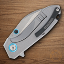 Rough Ryder Tattoo Series Folding Knife 2.75" Stainless Steel Blade Blue Aluminum Handle