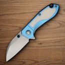 Rough Ryder Tattoo Series Folding Knife 2.75" Stainless Steel Blade Blue Aluminum Handle
