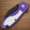 Rough Ryder Tattoo Series Folding Knife 2.75" Stainless Steel Blade Purple Aluminum Handle