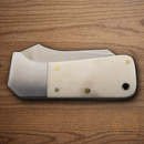 Rough Ryder Winter Folding Knife 2" Stainless Steel Blade White Bone Handle