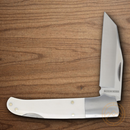 Rough Ryder Winter Folding Knife 3.25" Stainless Steel Blade White Bone Handle