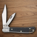 Rough Ryder Reserve Bearhead Peanut Pocket Knife Stainless Steel Blade Black Pakkawood Handle