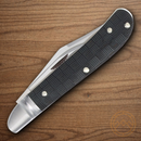 Rough Ryder Reserve Bearhead Peanut Pocket Knife Stainless Steel Blade Black Pakkawood Handle