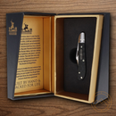 Rough Ryder Reserve Bearhead Peanut Pocket Knife Stainless Steel Blade Black Pakkawood Handle