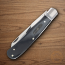 Rough Ryder Reserve Bearhead Trapper Pocket Knife Stainless Steel Blade Black Pakkawood Handle