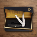 Rough Ryder Reserve Bearhead Trapper Pocket Knife Stainless Steel Blade Black Pakkawood Handle