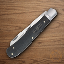 Rough Ryder Bearhead Trapper Pocket Knife 440A Steel Blade Black Pakkawood Handle