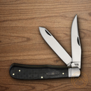 Rough Ryder Bearhead Trapper Pocket Knife 440A Steel Blade Black Pakkawood Handle
