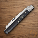 Rough Ryder Bearhead Doctor's Pocket Knife 440A Steel Blade Black Pakkawood Handle