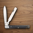 Rough Ryder Bearhead Doctor's Pocket Knife 440A Steel Blade Black Pakkawood Handle