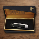 Rough Ryder Bearhead Copperhead Folding Knife 440A Steel Blade Black Pakkawood Handle