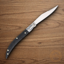 Rough Ryder Bearhead Toothpick Folding Knife 440A Steel Blade Black Pakkawood Handle