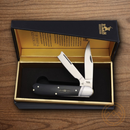 Rough Ryder Reserve Bearhead Pocket Knife Stainless Steel Blade Black Pakkawood Handle