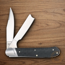 Rough Ryder Reserve Bearhead Pocket Knife Stainless Steel Blades Black Pakkawood Handle