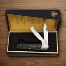 Rough Ryder Reserve Bearhead Pocket Knife Stainless Steel Blades Black Pakkawood Handle