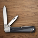 Rough Ryder Bearhead Gunstock Pocket Knife Stainless Steel Blades Black Pakkawood Handle