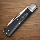 Rough Ryder Bearhead Gunstock Pocket Knife Stainless Steel Blades Black Pakkawood Handle
