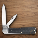 Rough Ryder Reserve Bearhead Gunstock Pocket Knife Stainless Steel Blades Black Pakkawood Handle