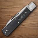 Rough Ryder Reserve Bearhead Gunstock Pocket Knife Stainless Steel Blades Black Pakkawood Handle